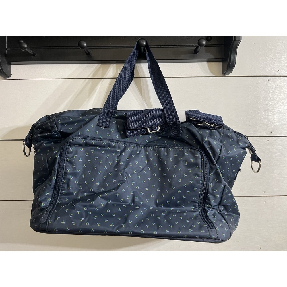 Essentials Carry-All Thirty-One Dot Trio Plastic Lined Hostess Exclusive Blue 31
